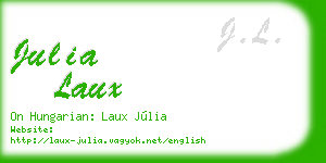 julia laux business card